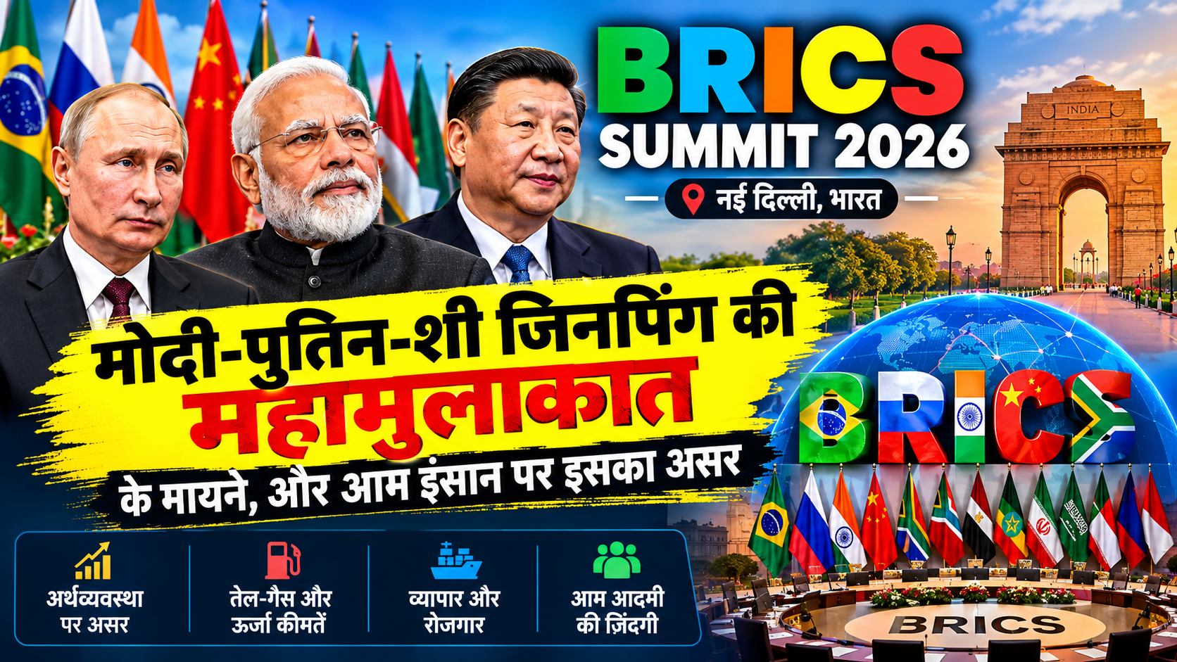 BRICS Summit 2026: मोदी-पुतिन-शी जिनपिंग की महामुलाकात के मायने, और आम इंसान पर इसका असर