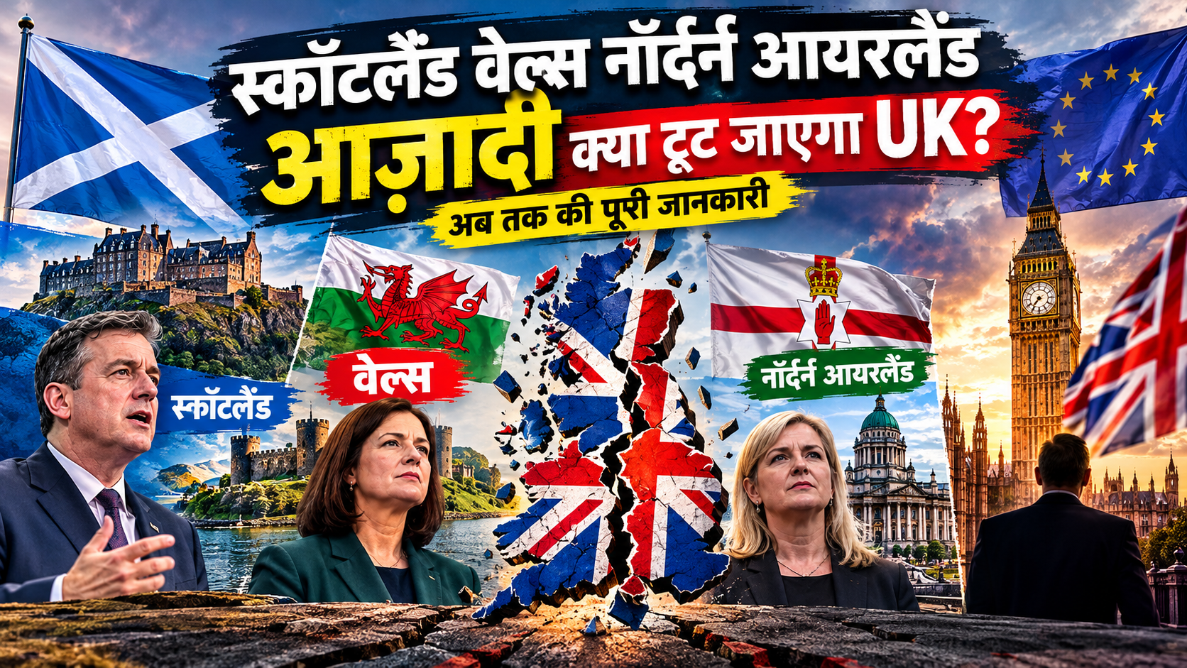 स्कॉटलैंड वेल्स नॉर्दर्न आयरलैंड आज़ादी: क्या टूट जाएगा UK?