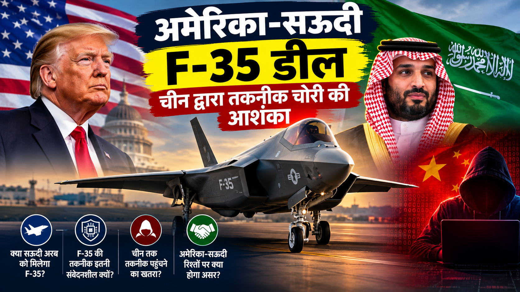 अमेरिका-सऊदी F-35 डील: चीन द्वारा तकनीक चोरी की आशंका