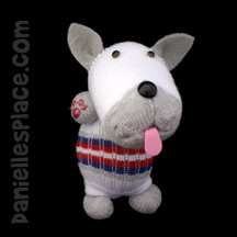 Sock Craft - No-sew Sock Dog Craft for Kids from www.daniellesplace.com