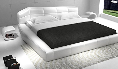 J&M Furniture Dream White Leather Queen Size Bedroom Set