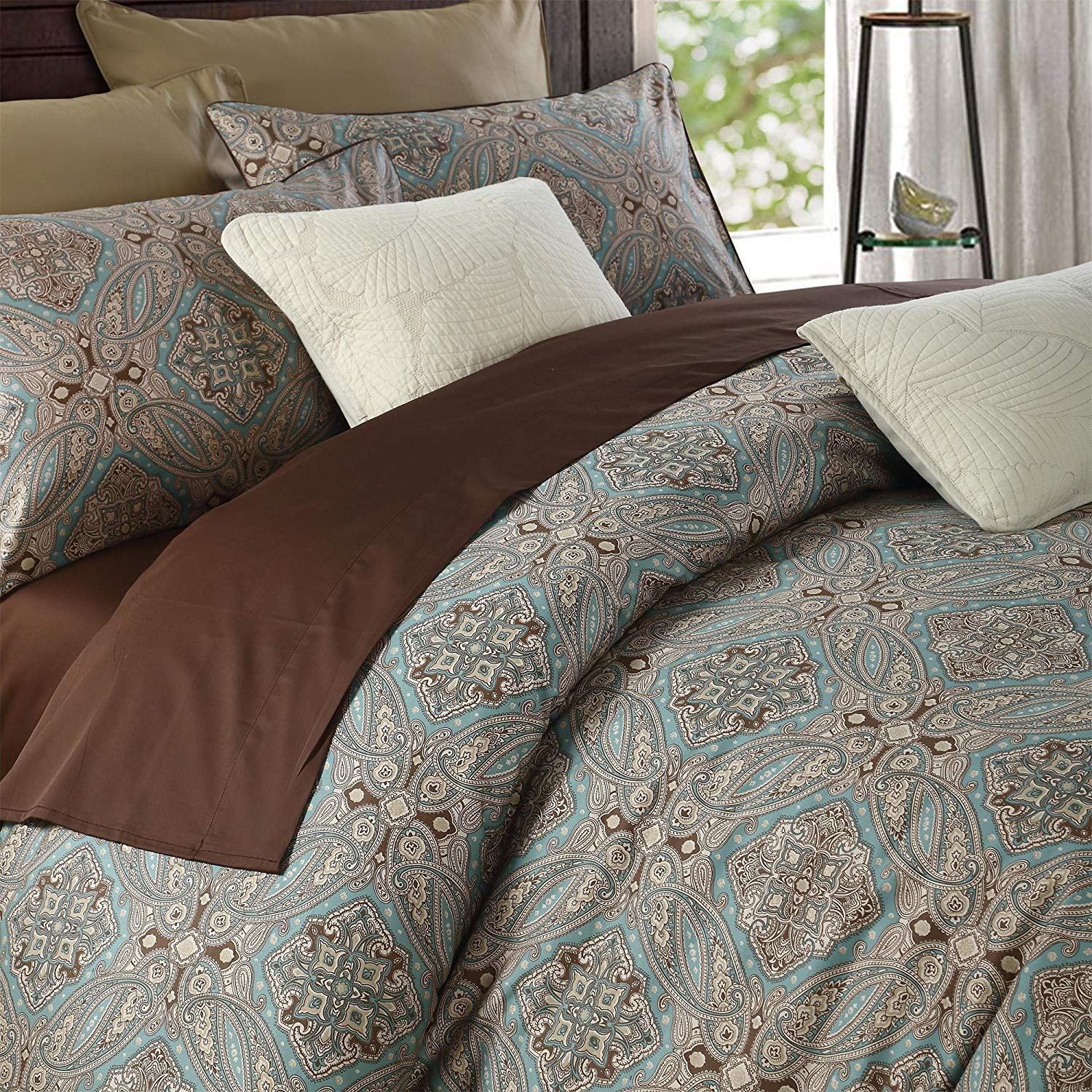 Queen's House Vintage Printed Bed Sheets Egyptian Cotton Bedding Sheets Queen Set-N
by Queen's House