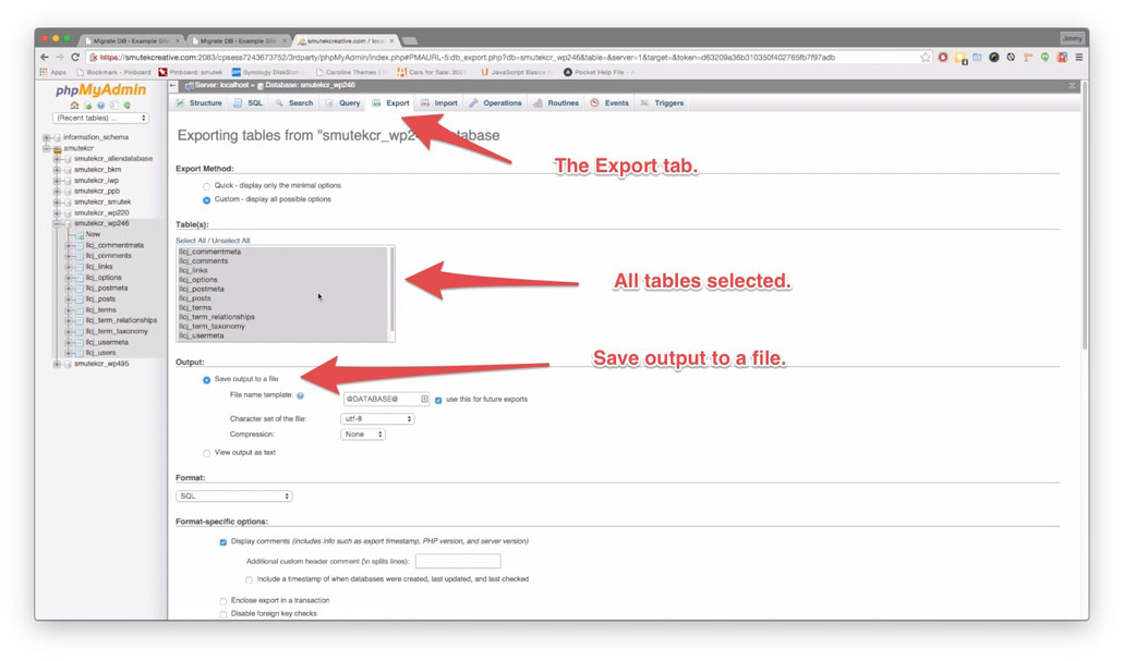 php-my-admin-export