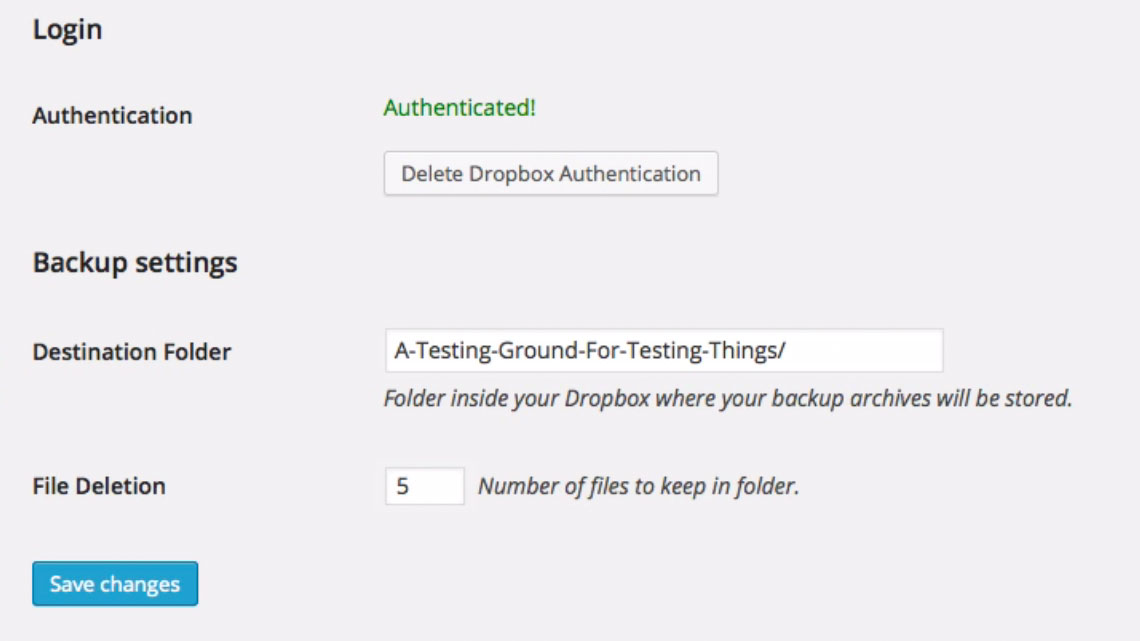 File deletion settings