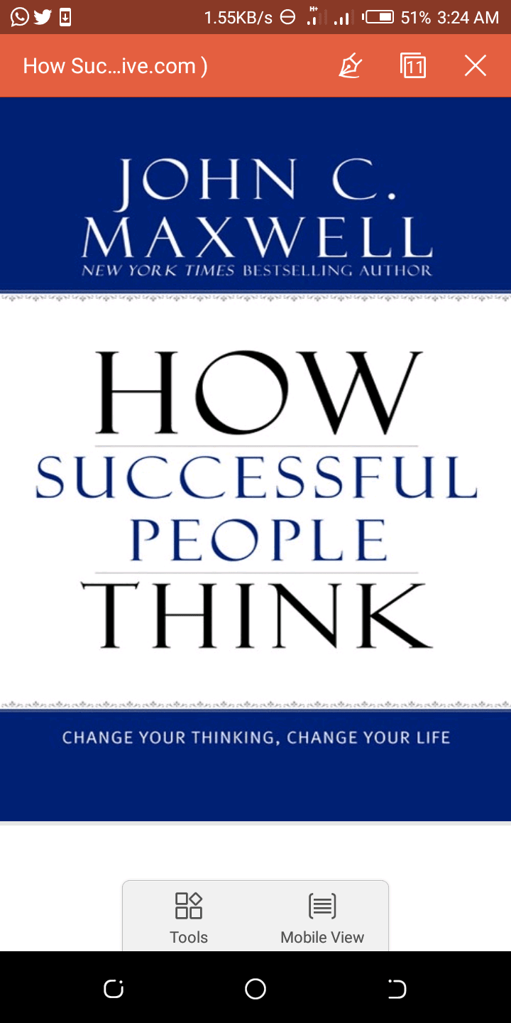 HOW SUCCESSFUL PEOPLE THINK