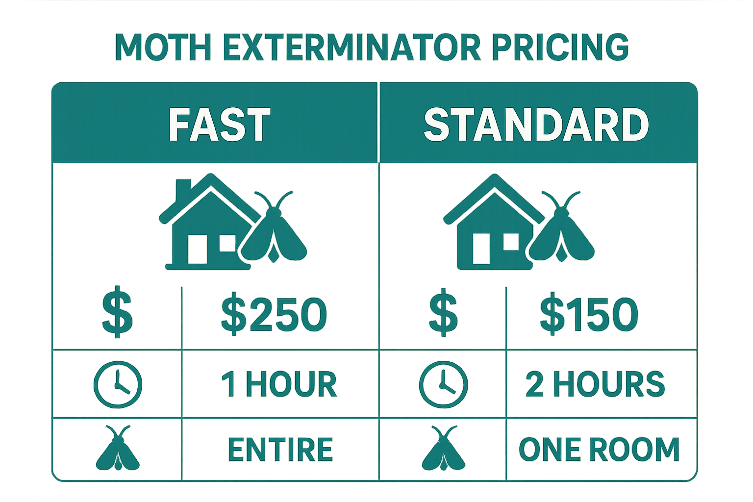Comparison of fast‑track vs. standard moth extermination services in Peachtree City