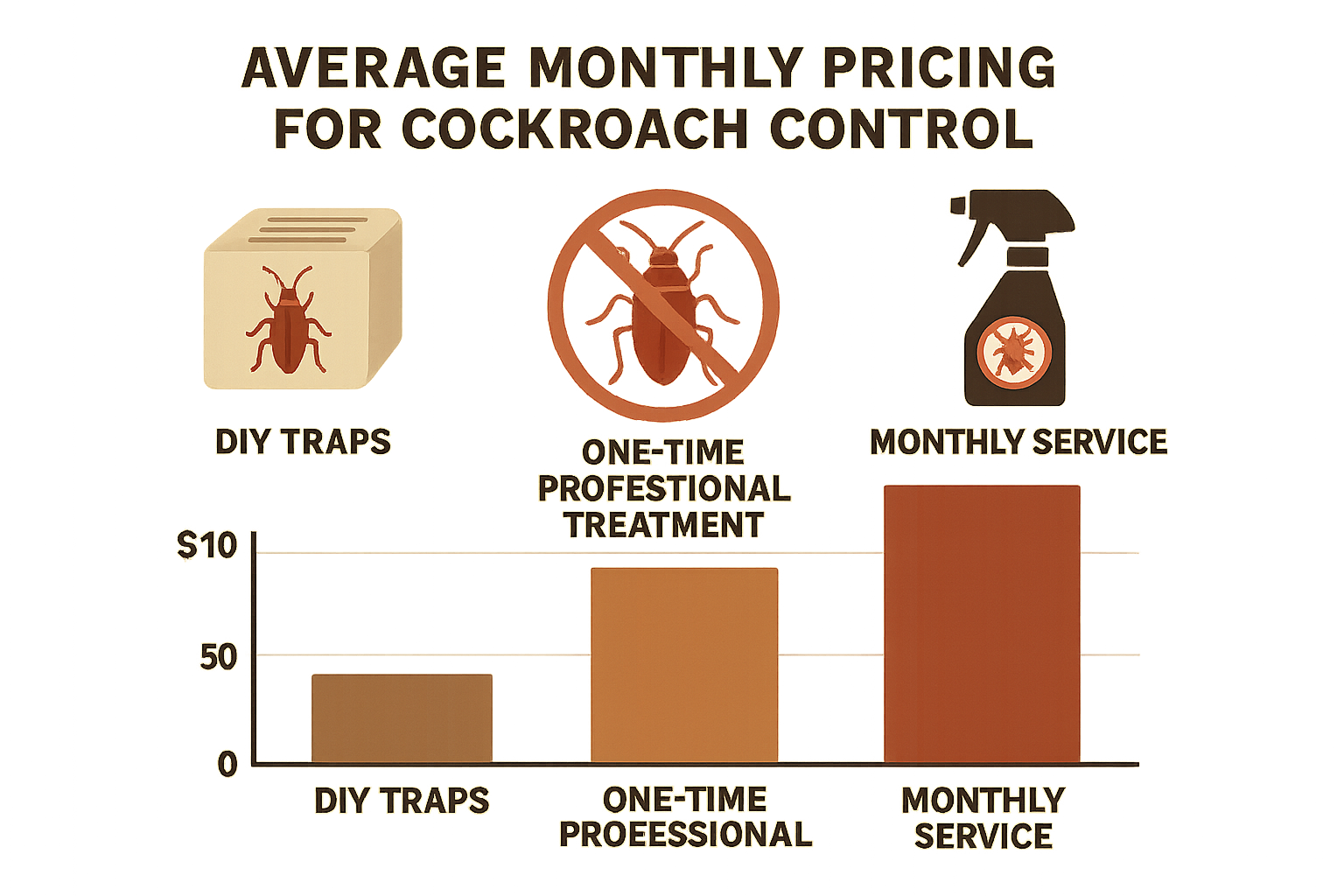 Cockroach control pricing infographic for Suwanee, GA