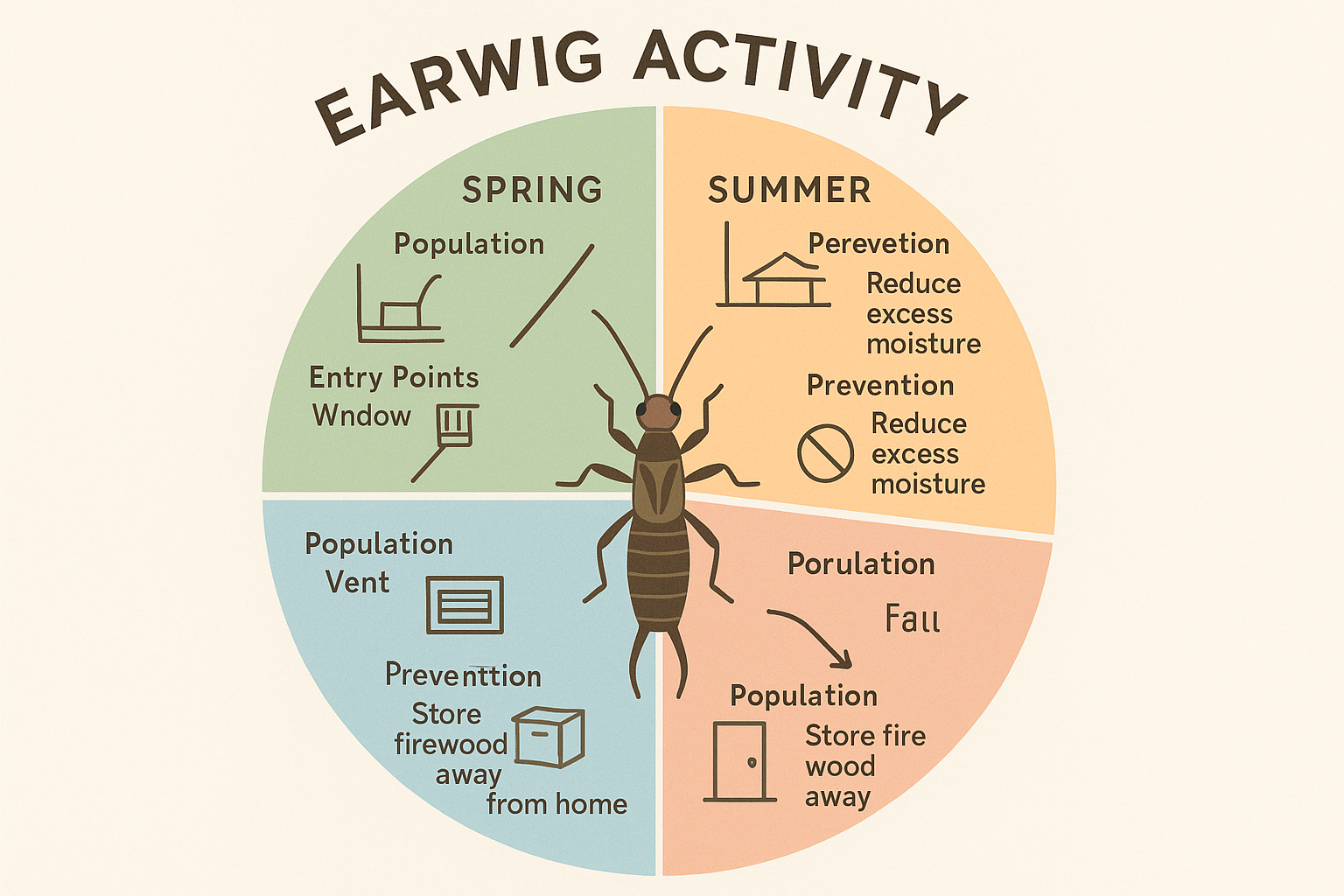 Seasonal earwig activity and prevention tasks