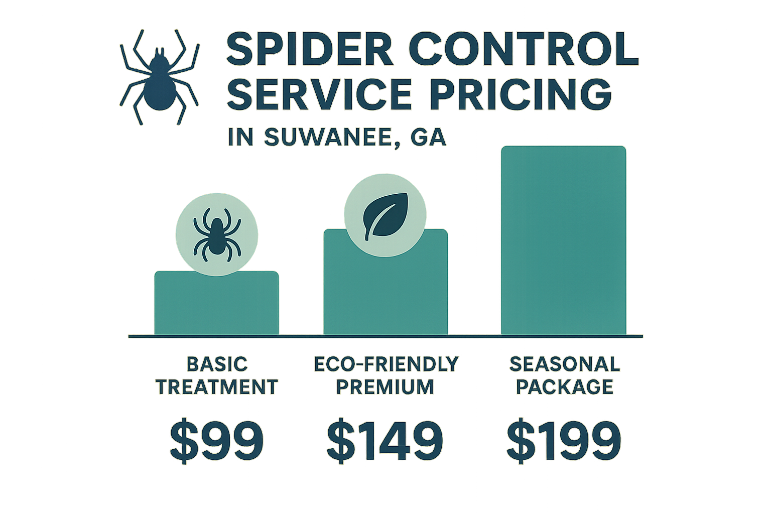Spider control service tiers illustration