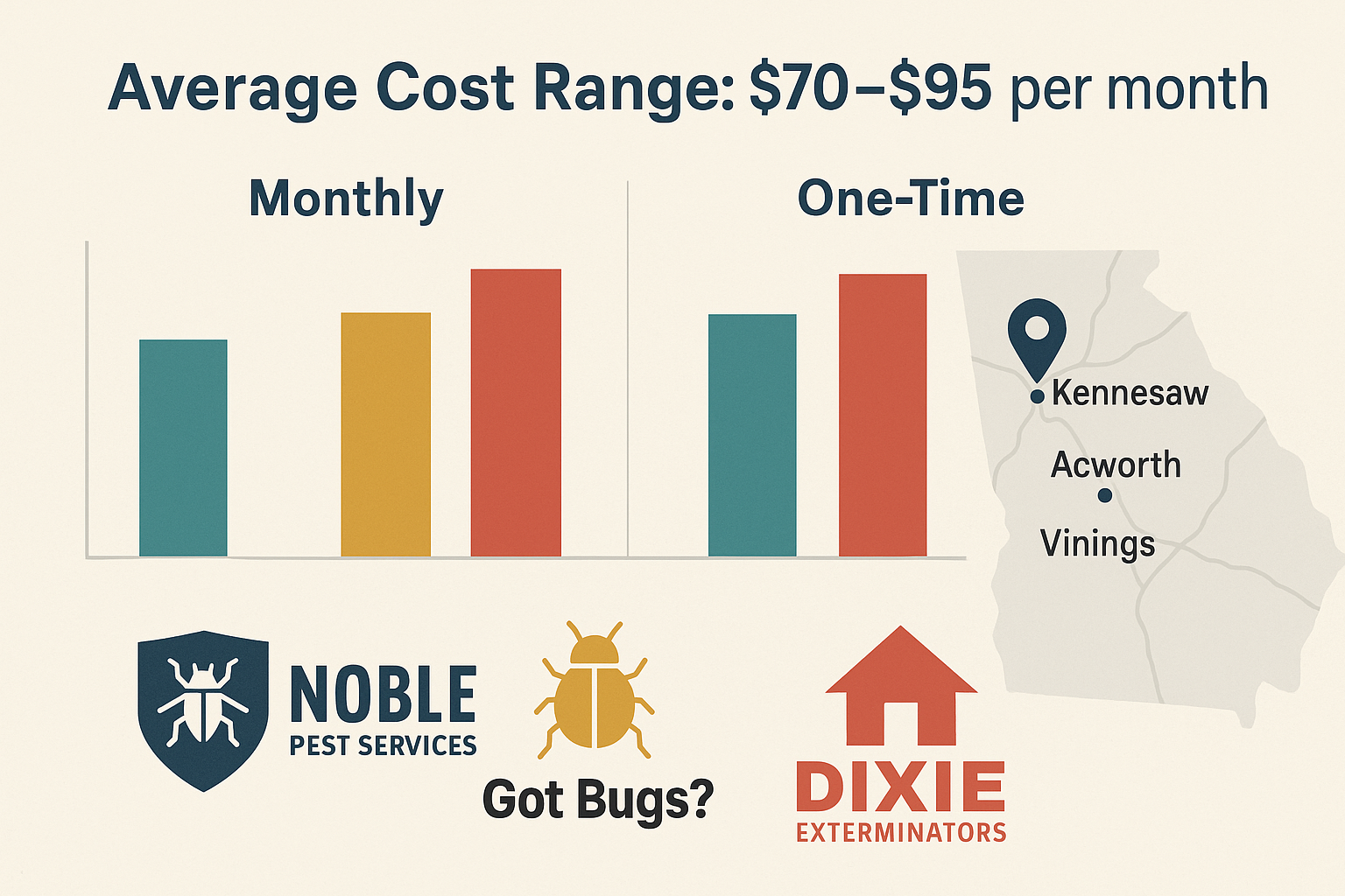 Stink bug control cost infographic for Kennesaw, GA