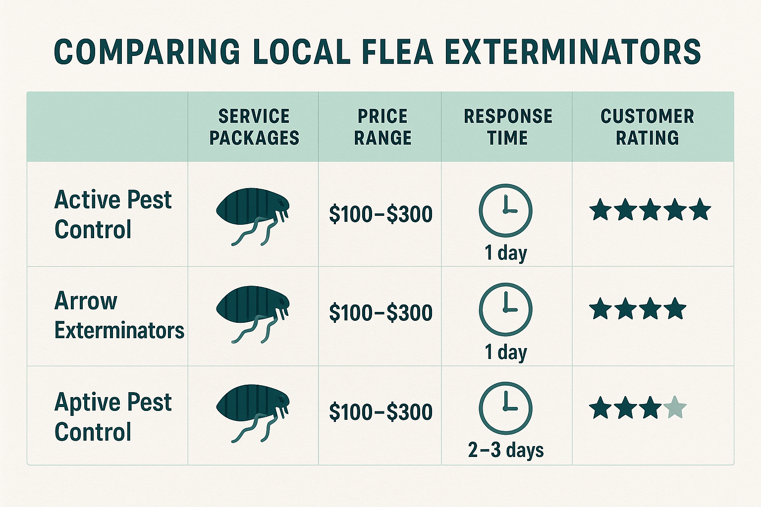 Cost of flea exterminator Peachtree City GA