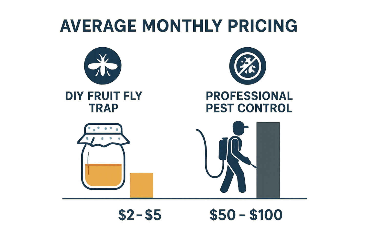 Fruit fly control cost comparison infographic