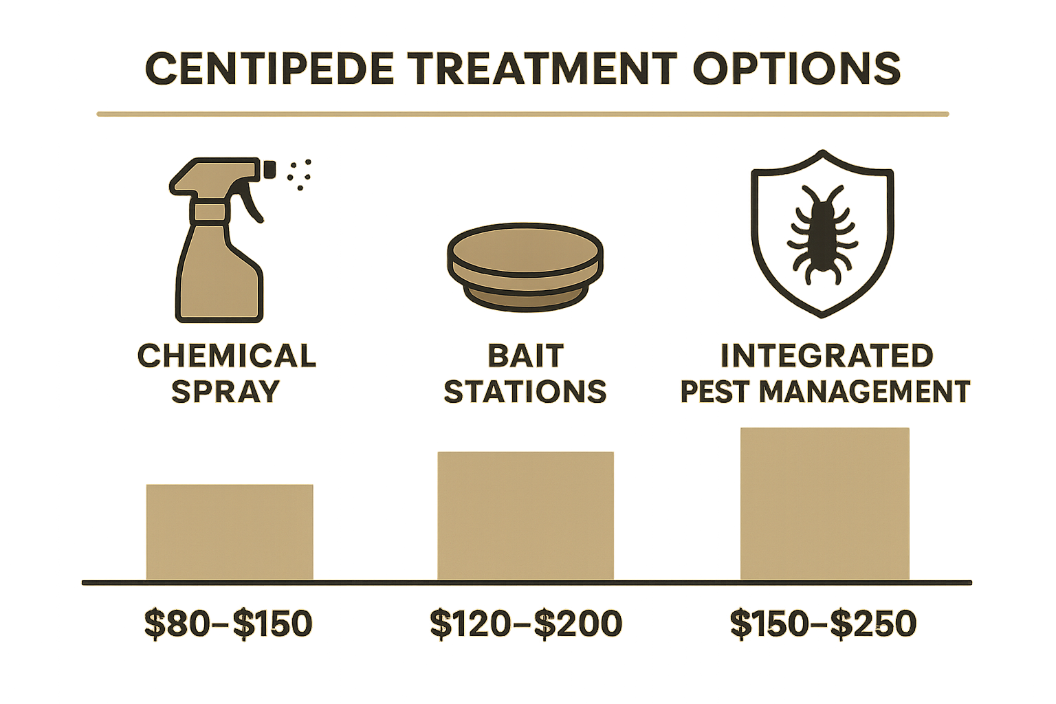 Comparison of chemical spray, bait stations, and integrated pest management for centipede control