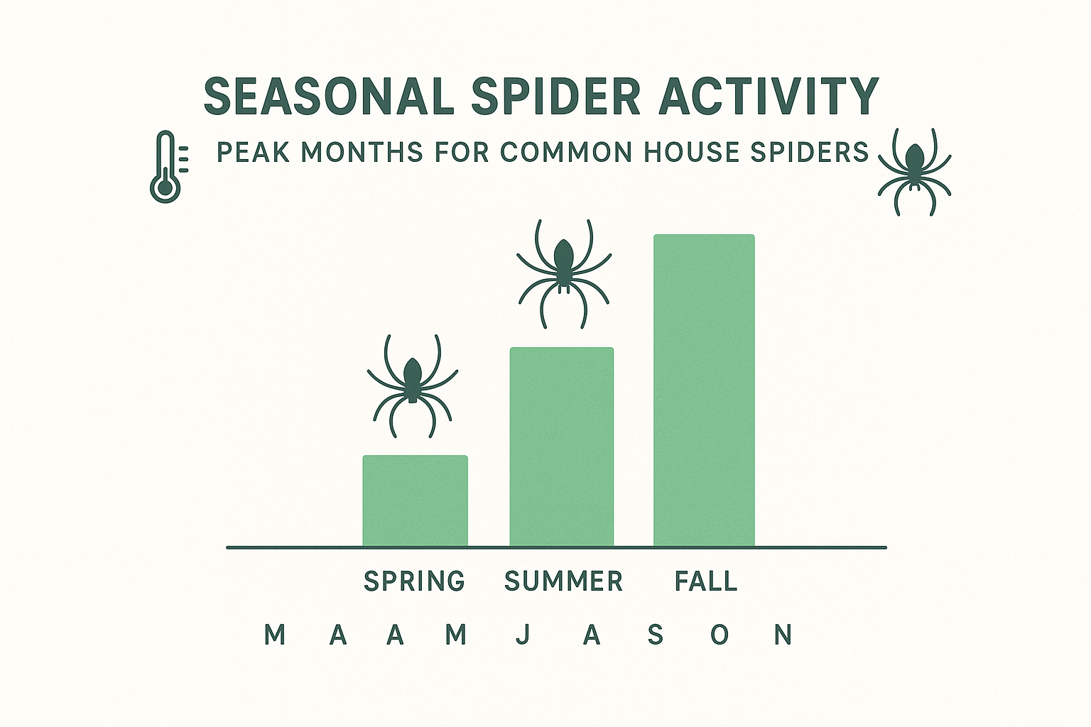 Seasonal spider activity chart for Decatur, GA