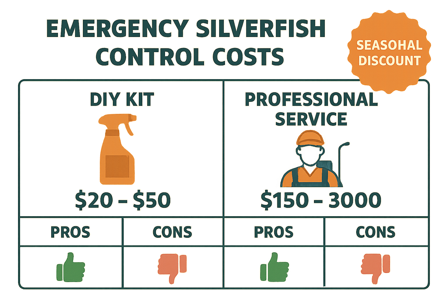 Emergency Silverfish Control in Decatur, Georgia: What to Do Right Now 3 Comparison of DIY silverfish control products and professional treatment equipment