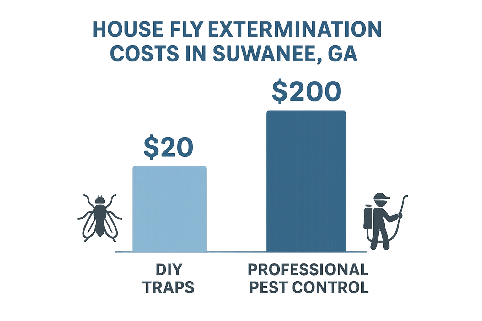 Find a House Fly Exterminator Near You in Suwanee, GA: Local Guide 4 DIY vs professional fly control cost infographic