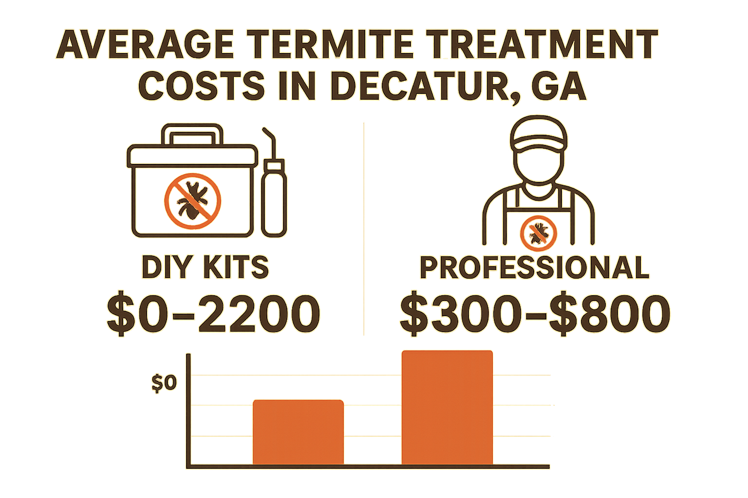 DIY vs professional termite treatment cost ranges