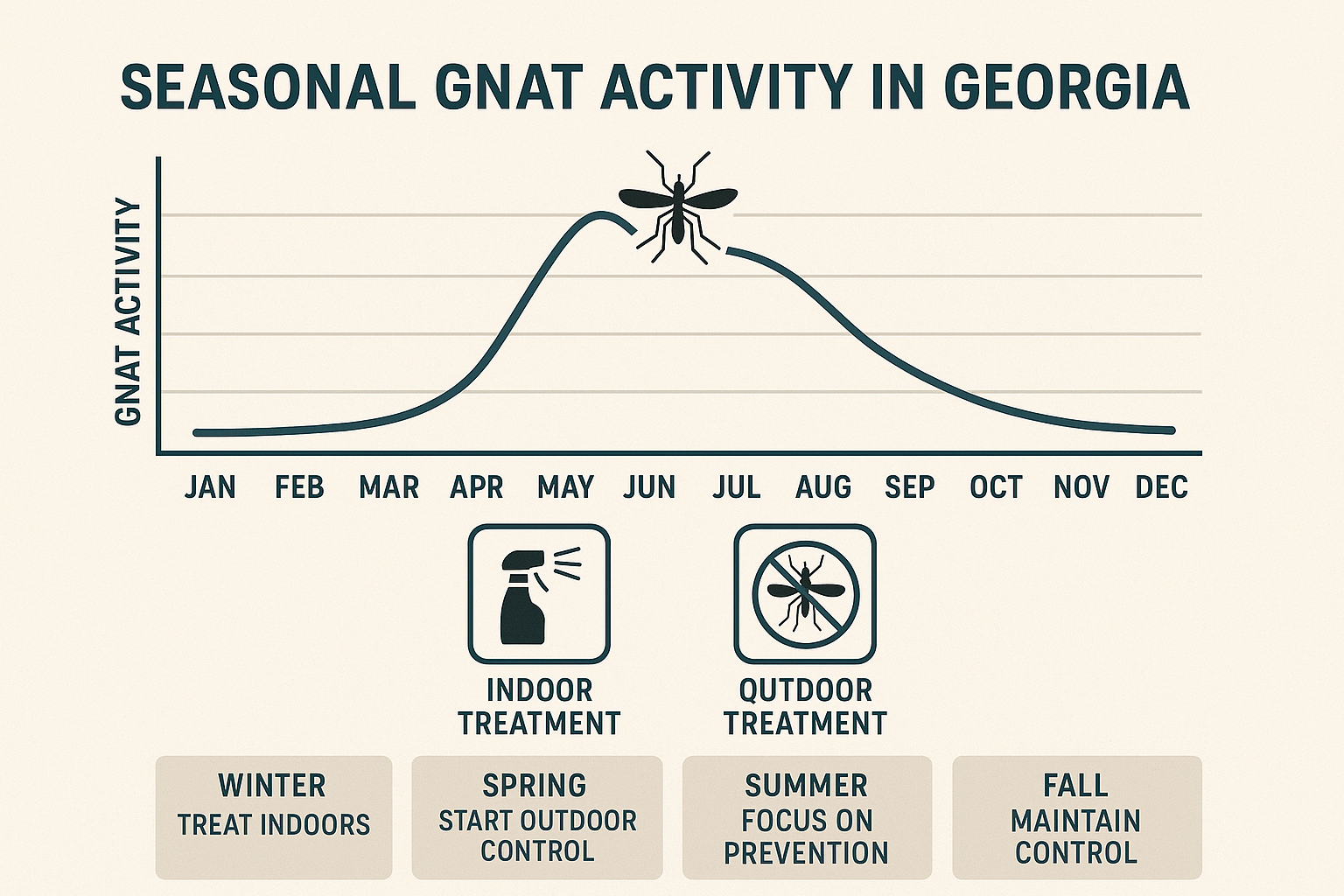 Seasonal gnat activity chart for Decatur