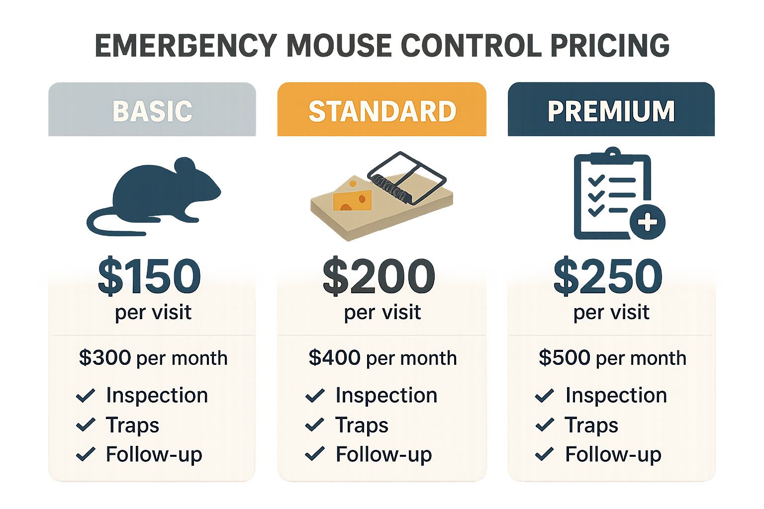 Comparison of mouse control service plans