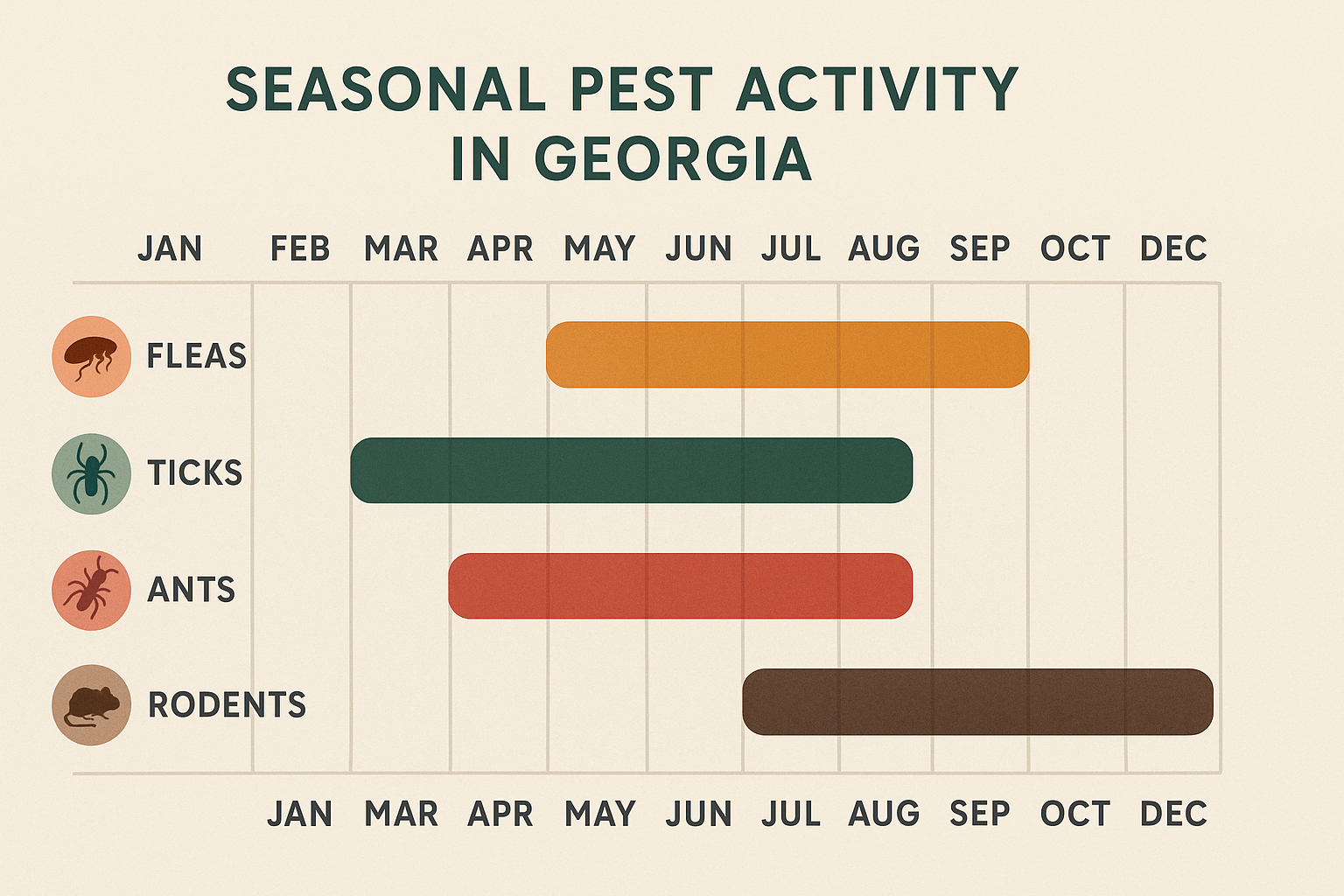 Flea Inspection in Decatur, Georgia: What to Expect and When to Call a Pro 4 Seasonal pest activity chart for Georgia