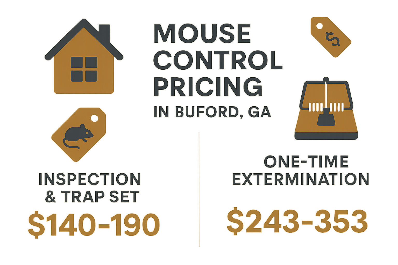Mouse control pricing chart for Buford, GA