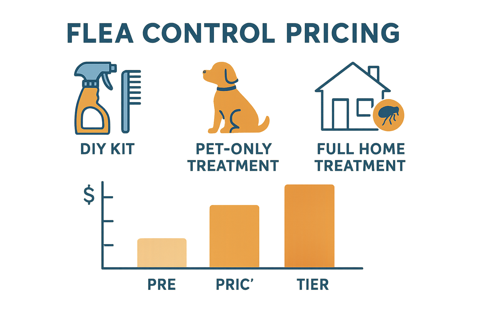 Top-Rated Flea Control in Brookhaven, Georgia: Cost, Treatment & Tips 4 Infographic comparing average flea control costs in Brookhaven, GA
