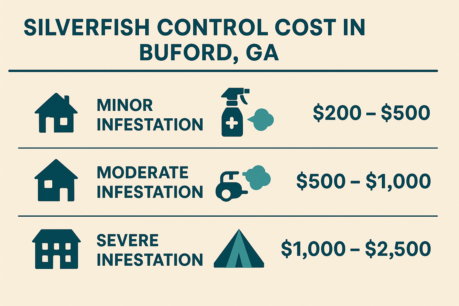 Silverfish cost breakdown infographic