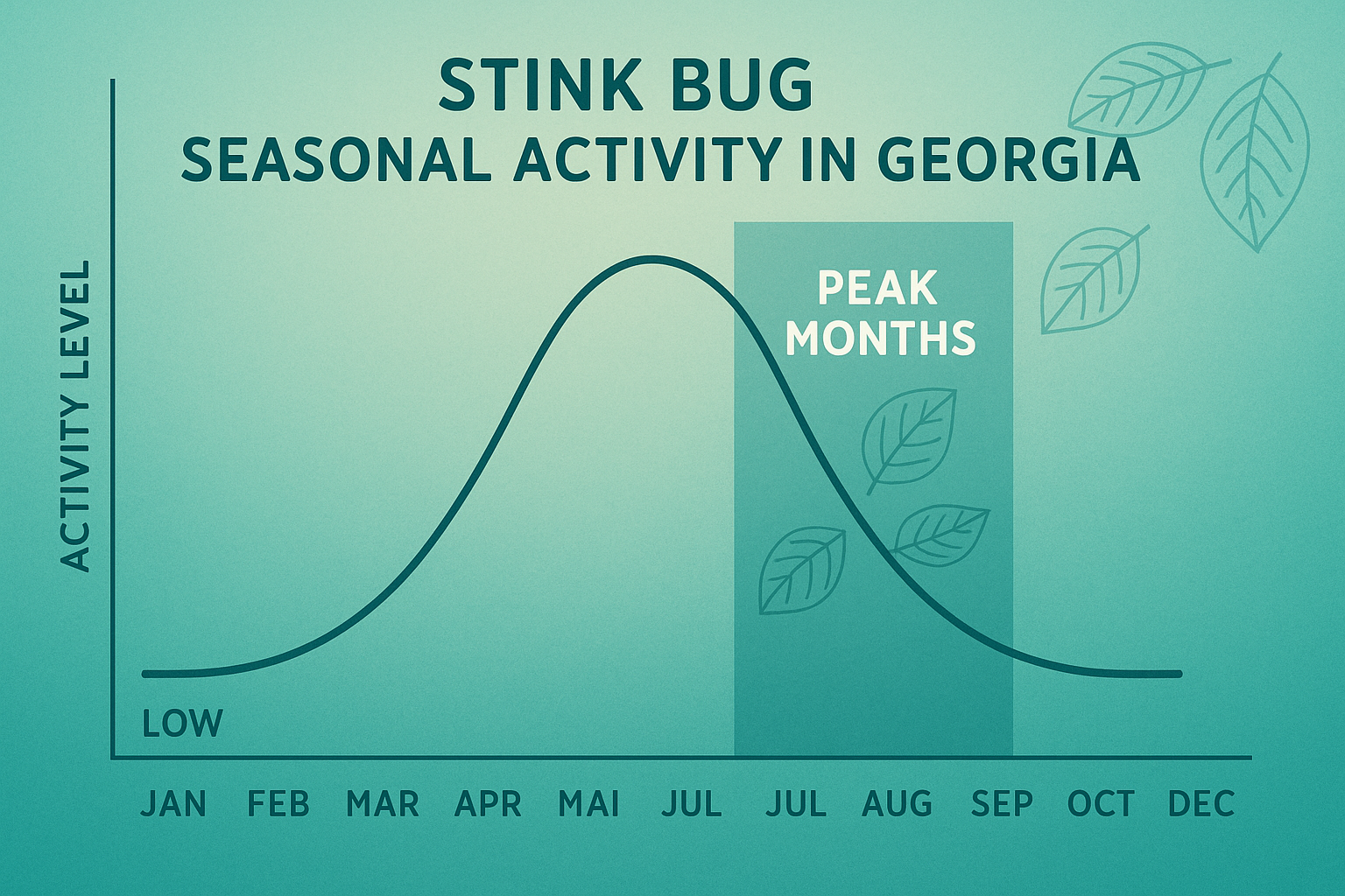 Fast Stink Bug Exterminator in Druid Hills, GA: Quick Relief for Your Home 4 Seasonal activity chart for stink bugs in Georgia