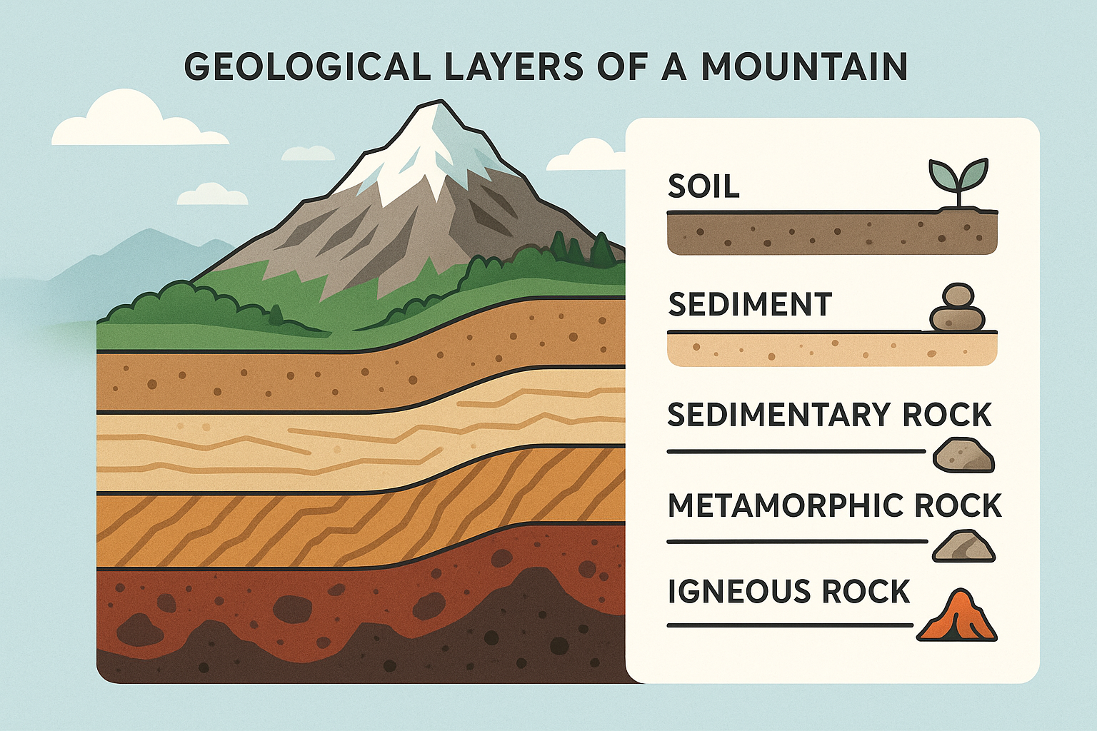Infographic comparing house structure layers to geological strata, showing pest pathways