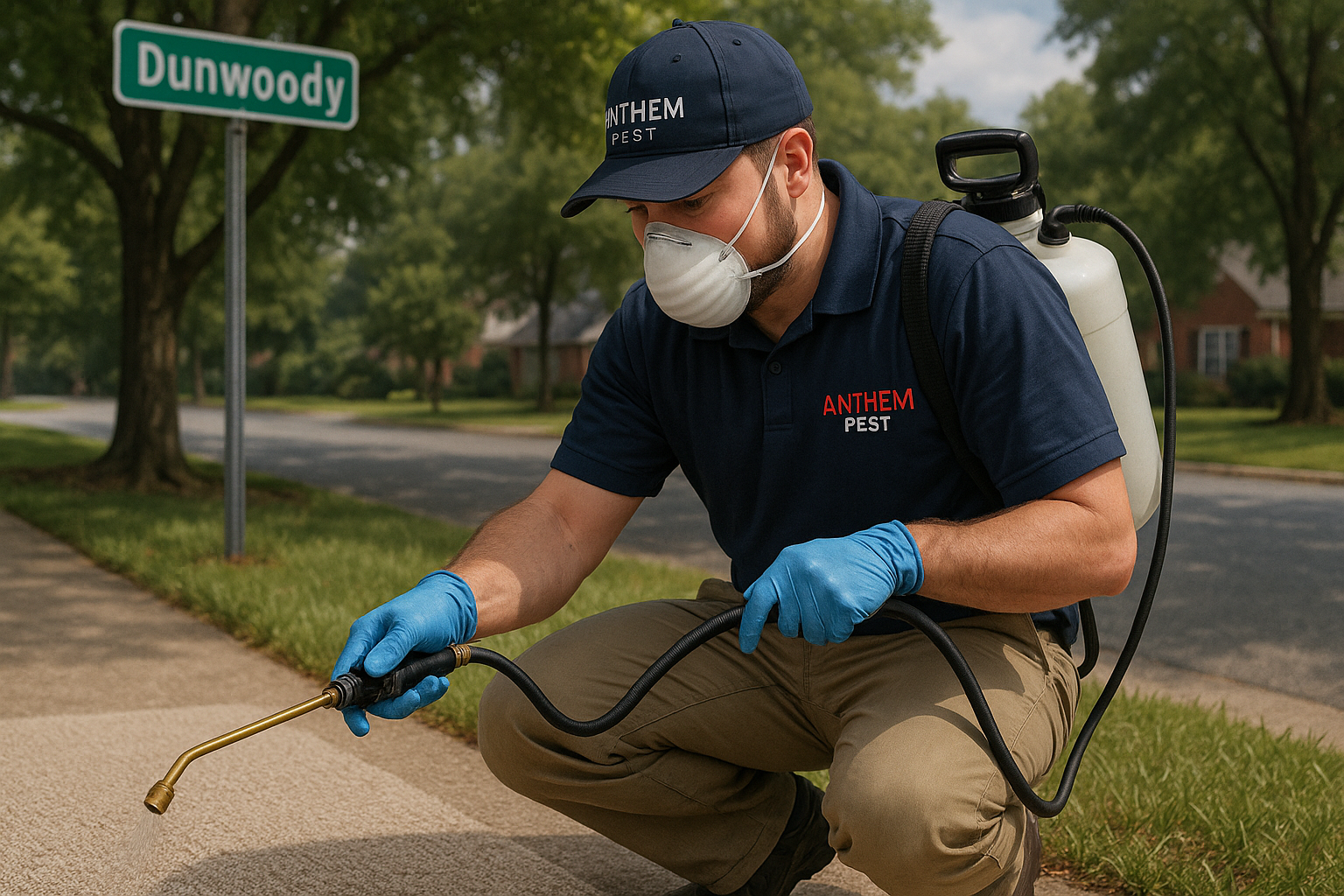 Anthem Pest technician conducting a carpet beetle inspection