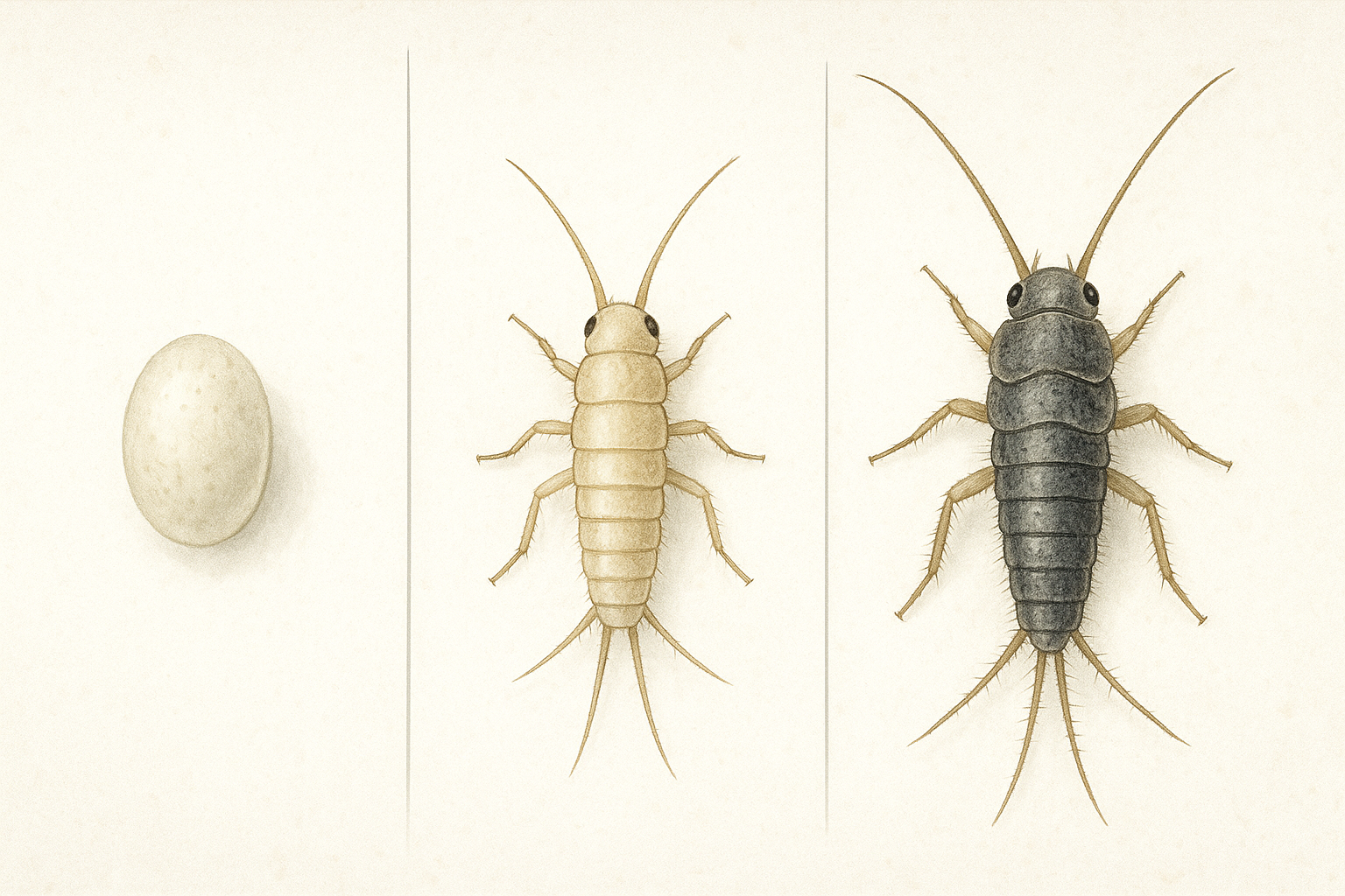 Close‑up view of a silverfish showing its silvery scales and fish‑like movement