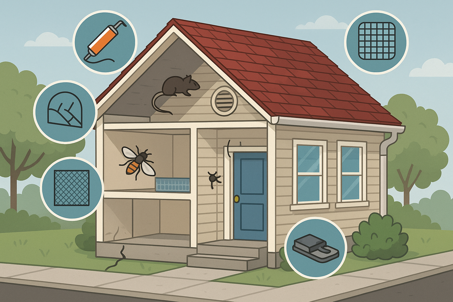 Quarterly pest prevention timeline showing seasonal tasks for homeowners