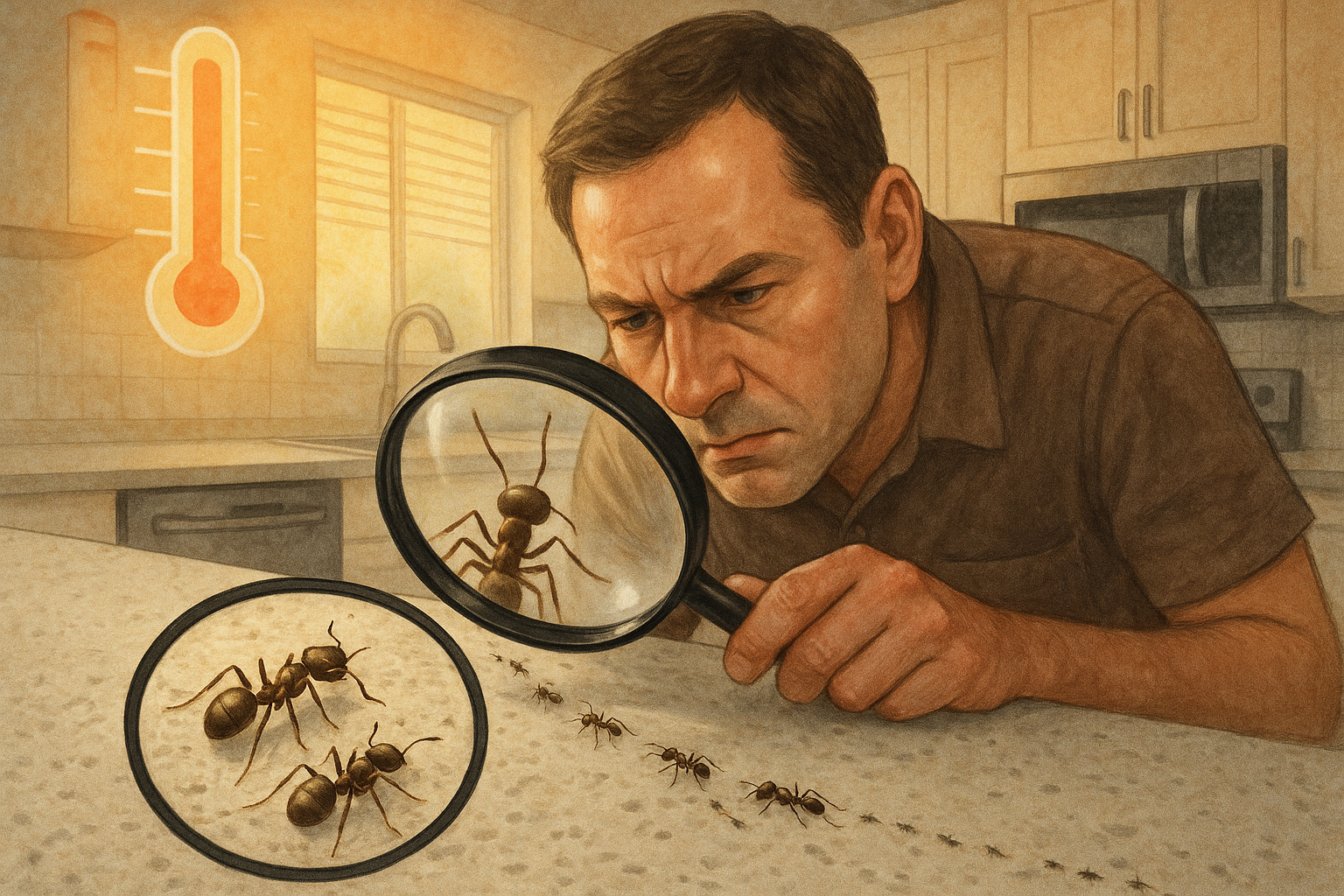 Illustration of common household pests