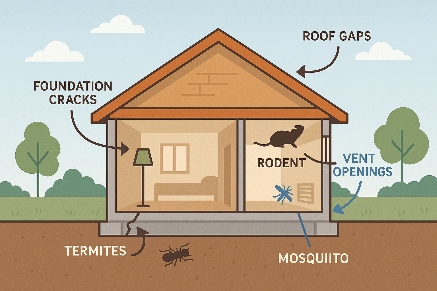 Seasonal pest activity map of the United States