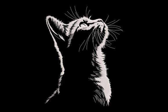 Black Cat Face Coloring Design