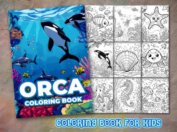 Orca Coloring Book Cover