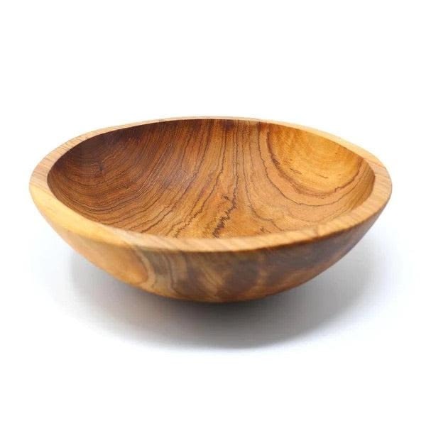 Shallow Wooden Teak Bowl