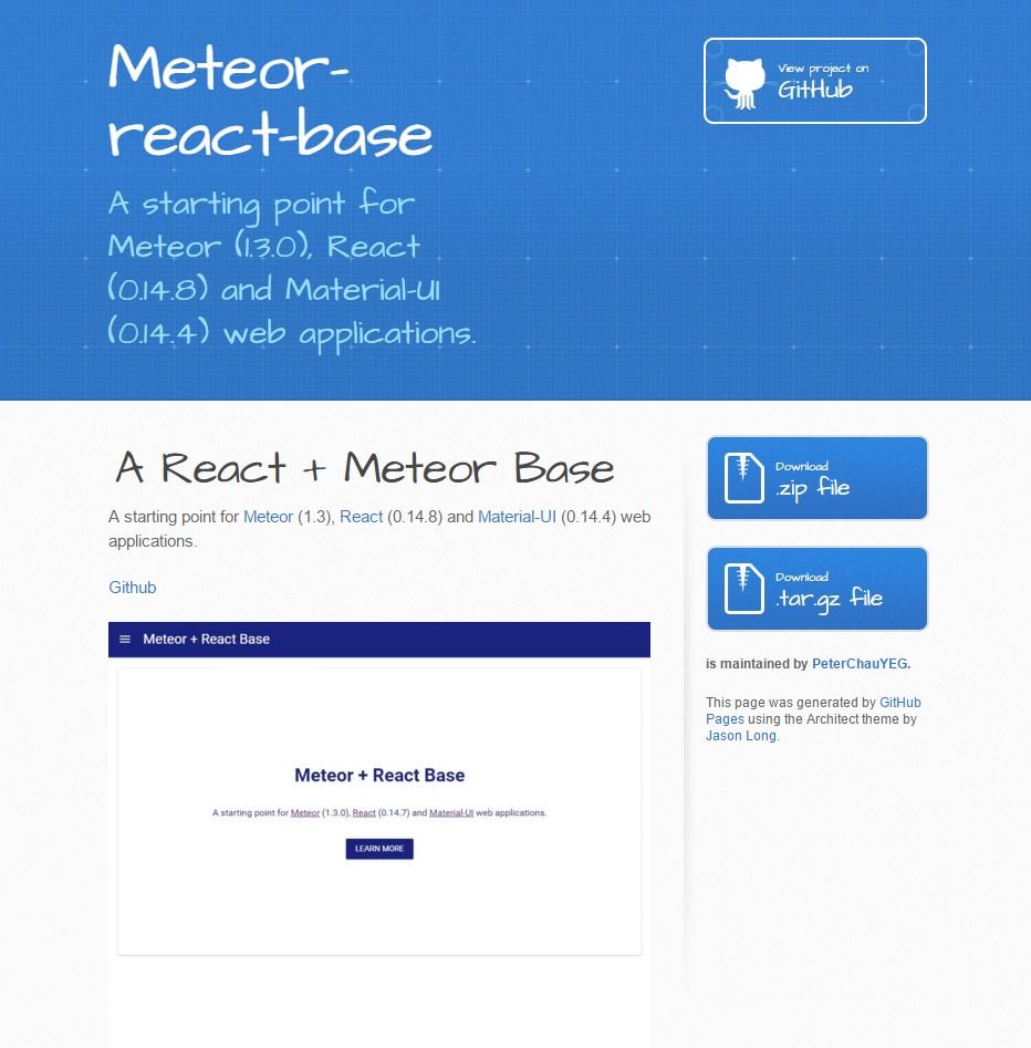 GitHub - PeterChauYEG/meteor-react-base: A starting point for Meteor (1 ...