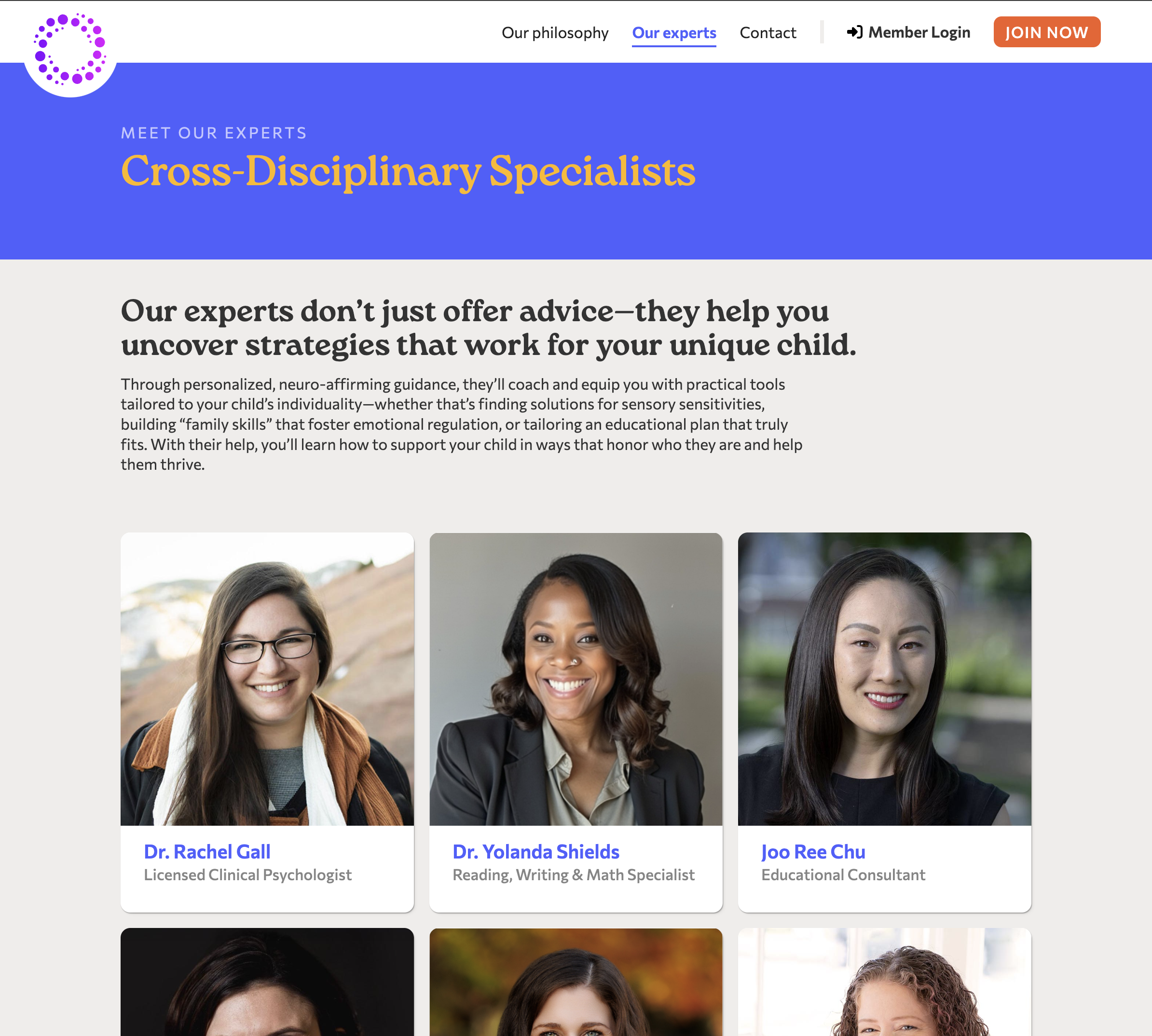 Screenshot from Neurodivergent Parent Collective