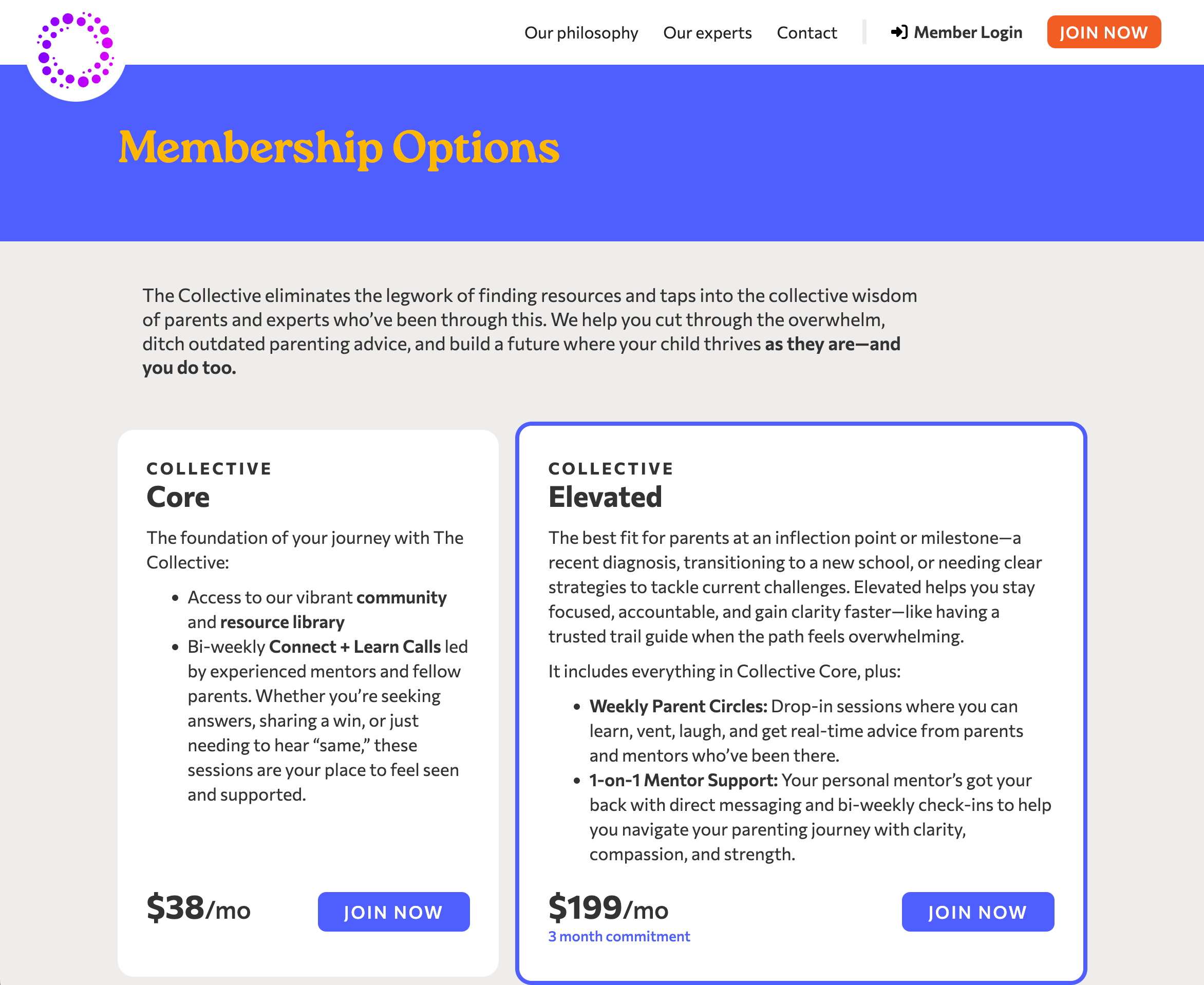 Screenshot from Neurodivergent Parent Collective