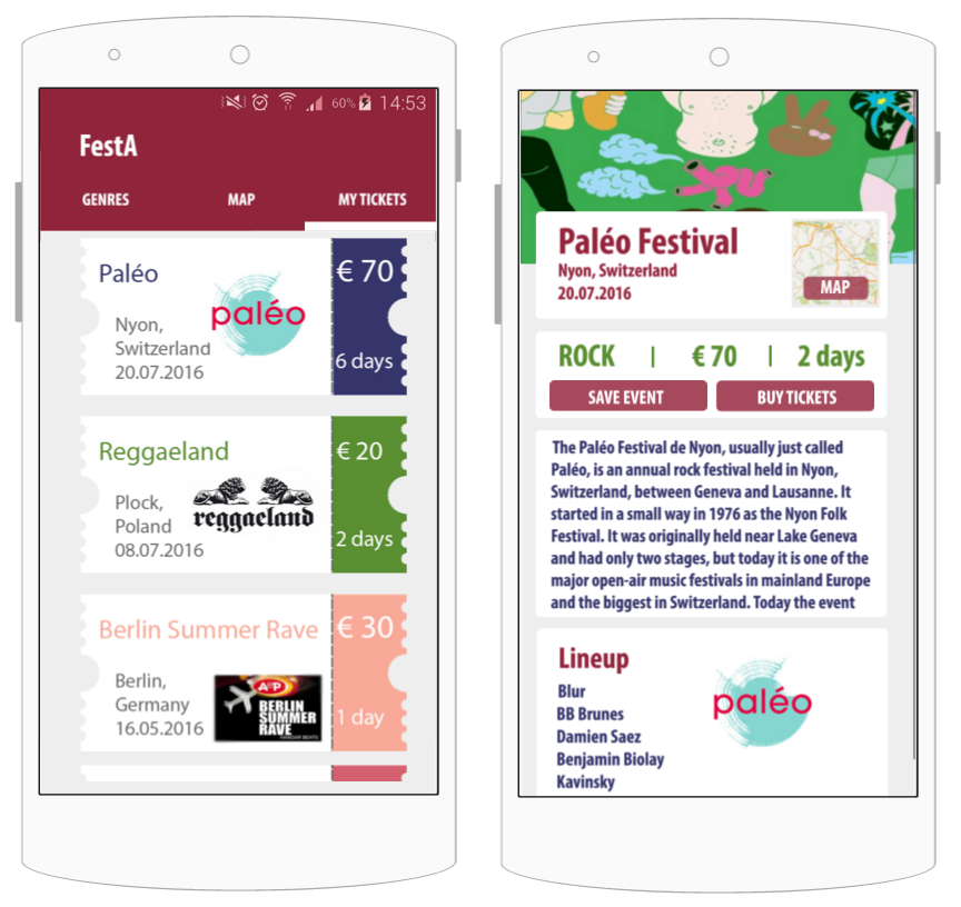 FestApp - Mobile Application for Android