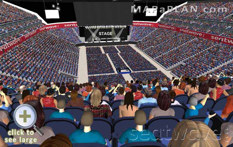 The O2 Arena London seating plan Block 410 Row M view
