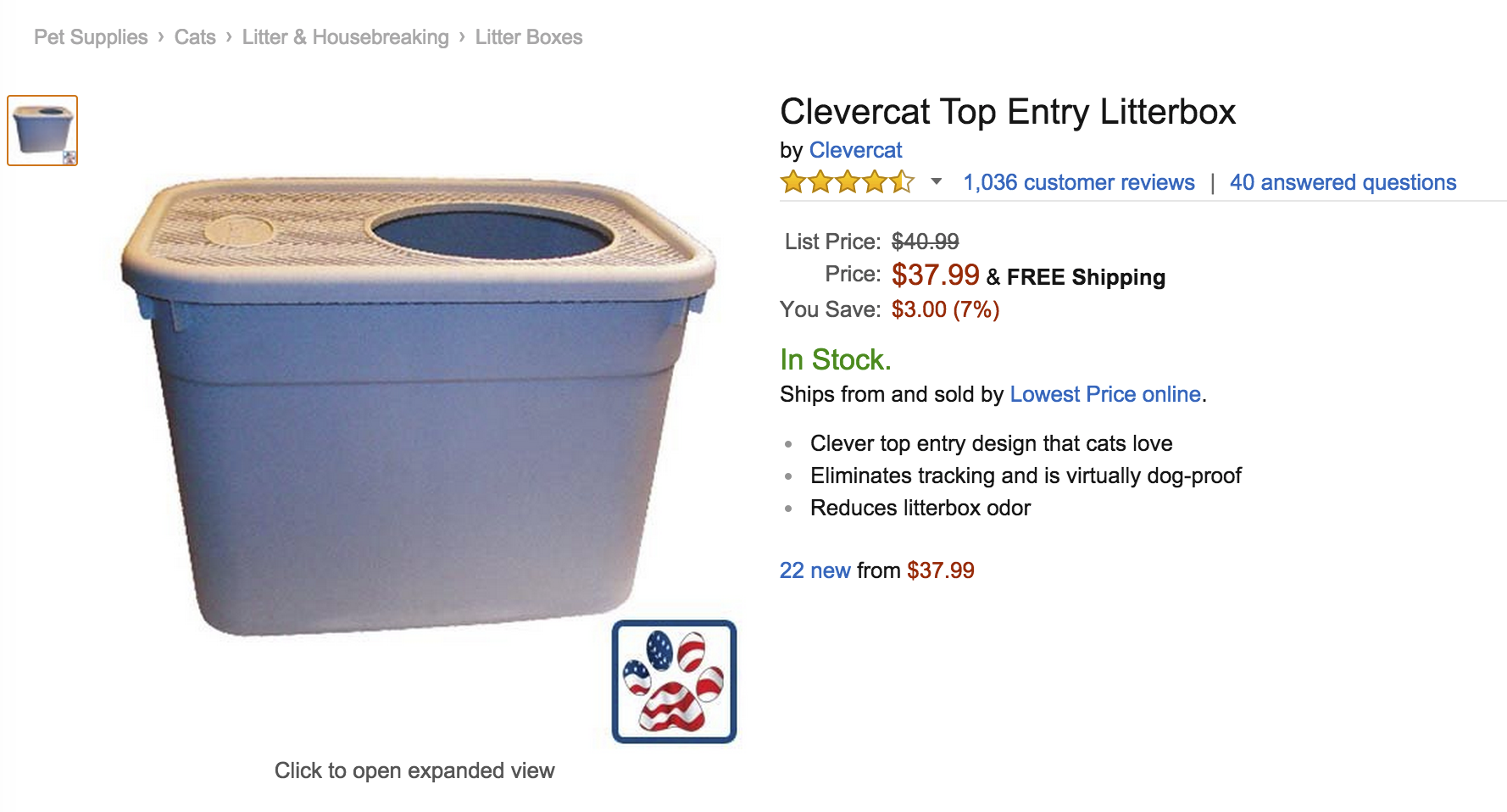 Top Entry Litter Box