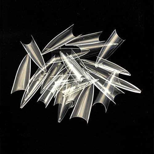BeYou Clear Stiletto 500pcs Artificial Fake Nail Tips 10 Sizes 27512 for Nail Salons