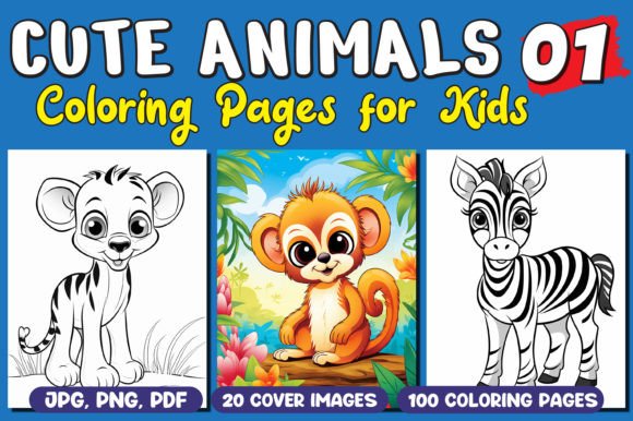 Cute Animal Coloring Pages Preview
