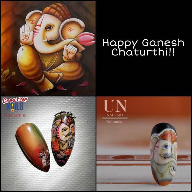 Ganesh Chaturthi Nail Art - 2019 Ganesh Chaturthi Nail Art - 2019