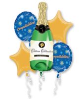 Congratulations Champagne Bottle Bouquet Of Balloons