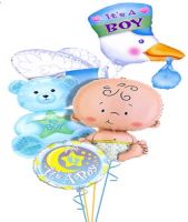 Baby Boy Balloon Bouquet Large