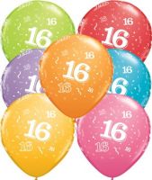 16th A-Round Birthday Balloons