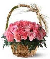 Pink Rose Basket